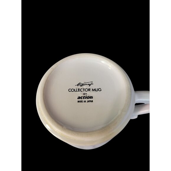 Vintage Leopard Collector Ceramic Mug With Lid By Action Japan E James - Picture 5 of 6